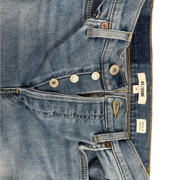 Re/Done Women's Skinny Jeans in Blue - Picture 5 of 10